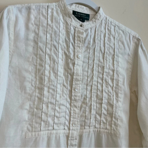 Ralph Lauren Vintage Linen Button Down Blouse - Picture 2 of 7
